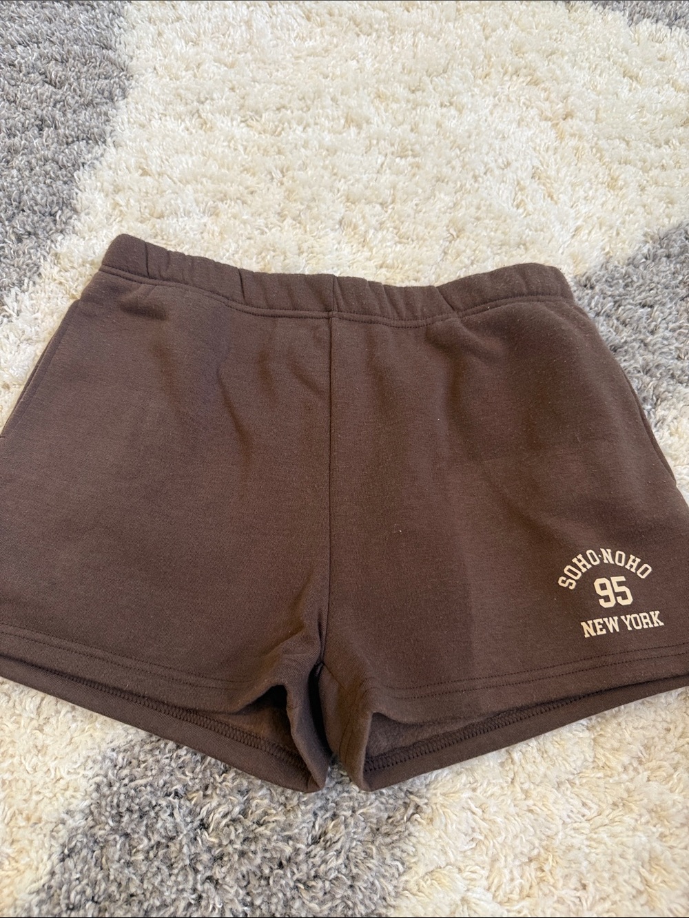 Soho Noho Women's Brown Athletic Lounge Shorts